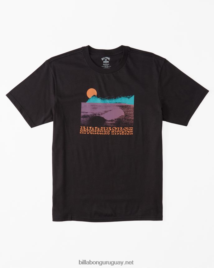 camiseta orgánica alaska wave hombres negro lavado DR6844471 Billabong