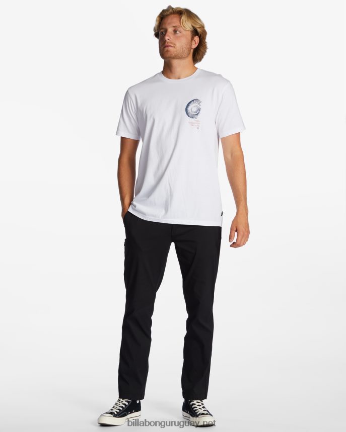 camiseta orgánica de investigación de mareas hombres blanco DR6844473 Billabong