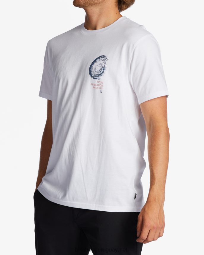 camiseta orgánica de investigación de mareas hombres blanco DR6844473 Billabong