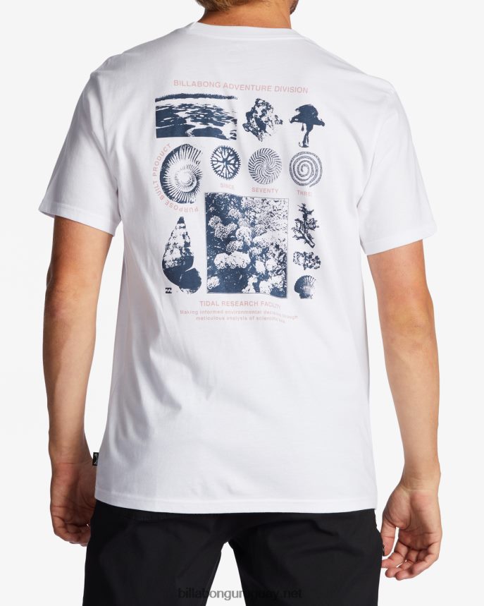 camiseta orgánica de investigación de mareas hombres blanco DR6844473 Billabong