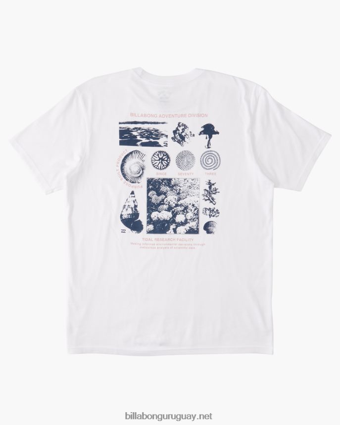 camiseta orgánica de investigación de mareas hombres blanco DR6844473 Billabong