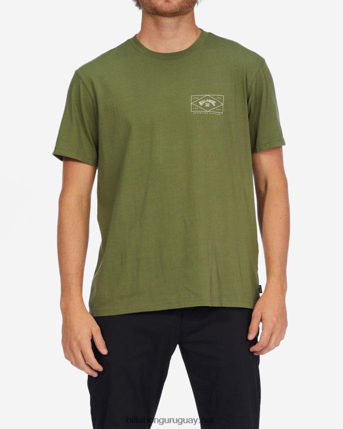 camiseta orgánica de manga corta a/div hardware hombres aceituna lavada DR6844260 Billabong