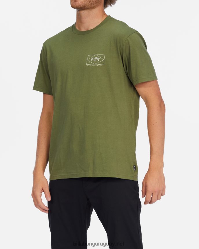 camiseta orgánica de manga corta a/div hardware hombres aceituna lavada DR6844260 Billabong
