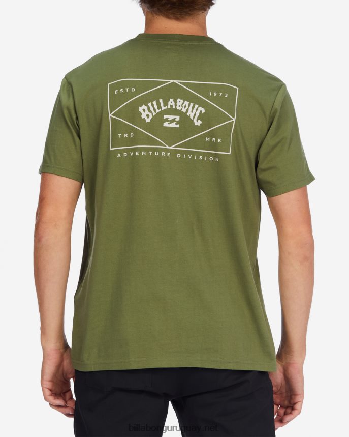 camiseta orgánica de manga corta a/div hardware hombres aceituna lavada DR6844260 Billabong