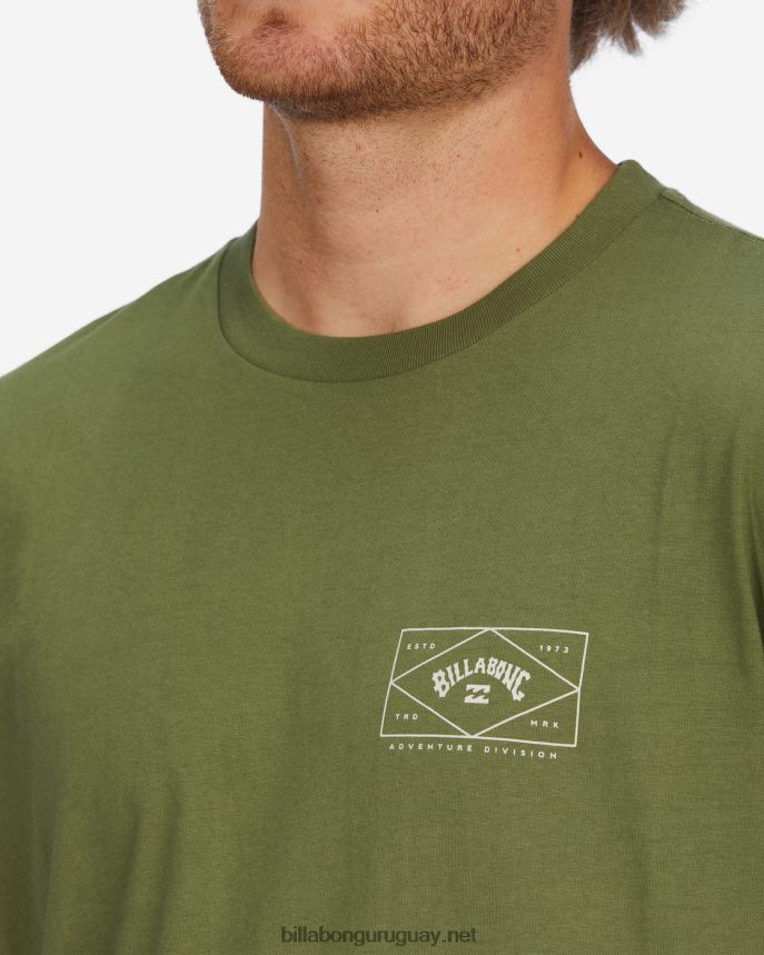 camiseta orgánica de manga corta a/div hardware hombres aceituna lavada DR6844260 Billabong