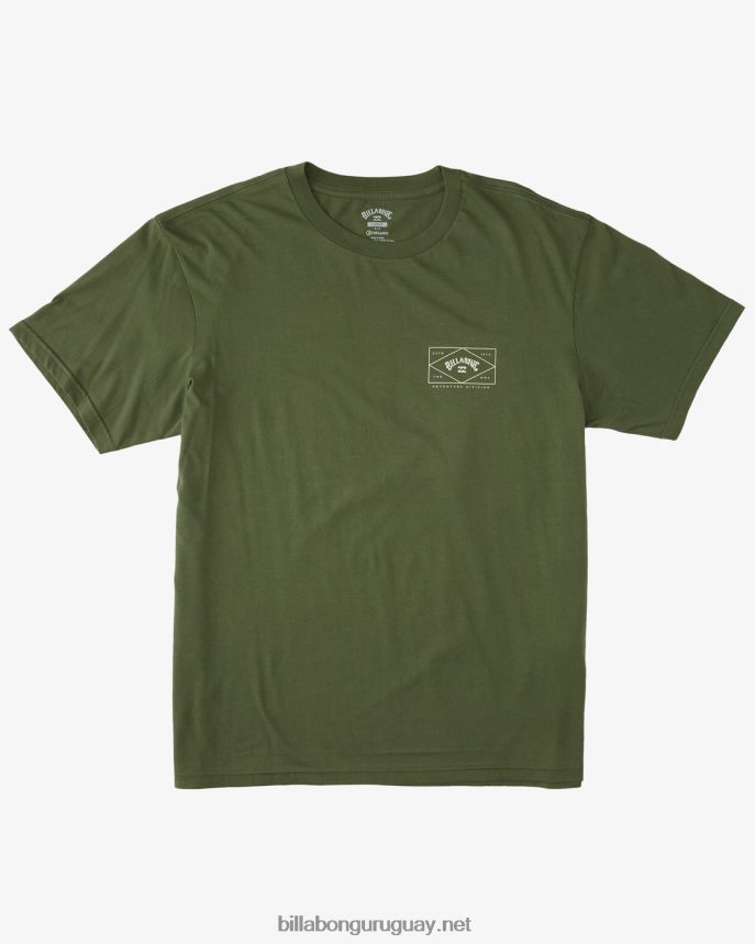 camiseta orgánica de manga corta a/div hardware hombres aceituna lavada DR6844260 Billabong