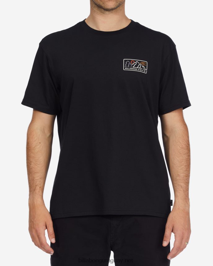 camiseta orgánica de manga corta a/div range hombres negro DR6844457 Billabong