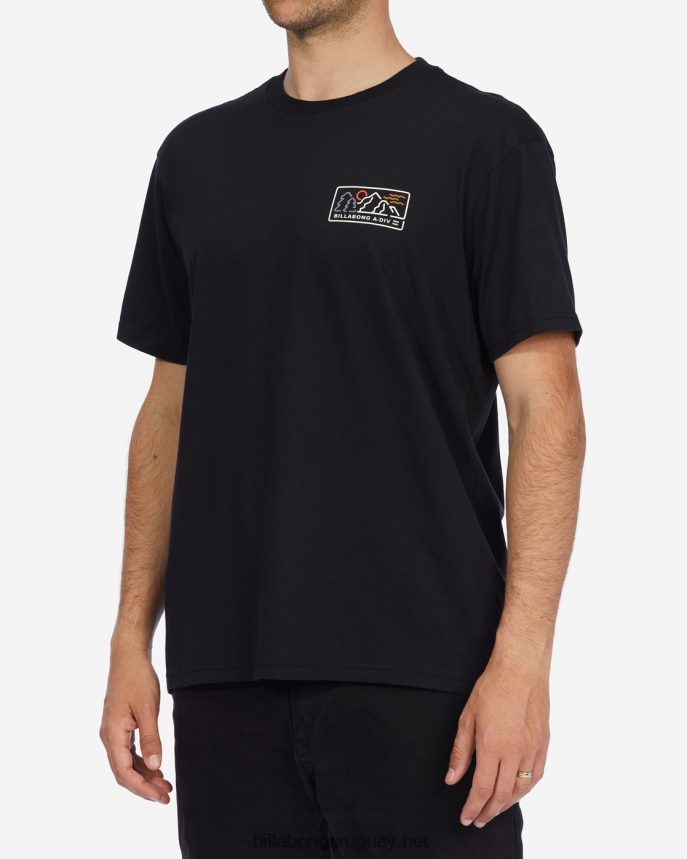 camiseta orgánica de manga corta a/div range hombres negro DR6844457 Billabong