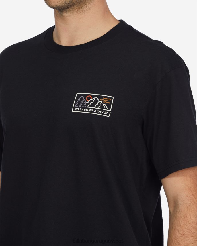 camiseta orgánica de manga corta a/div range hombres negro DR6844457 Billabong