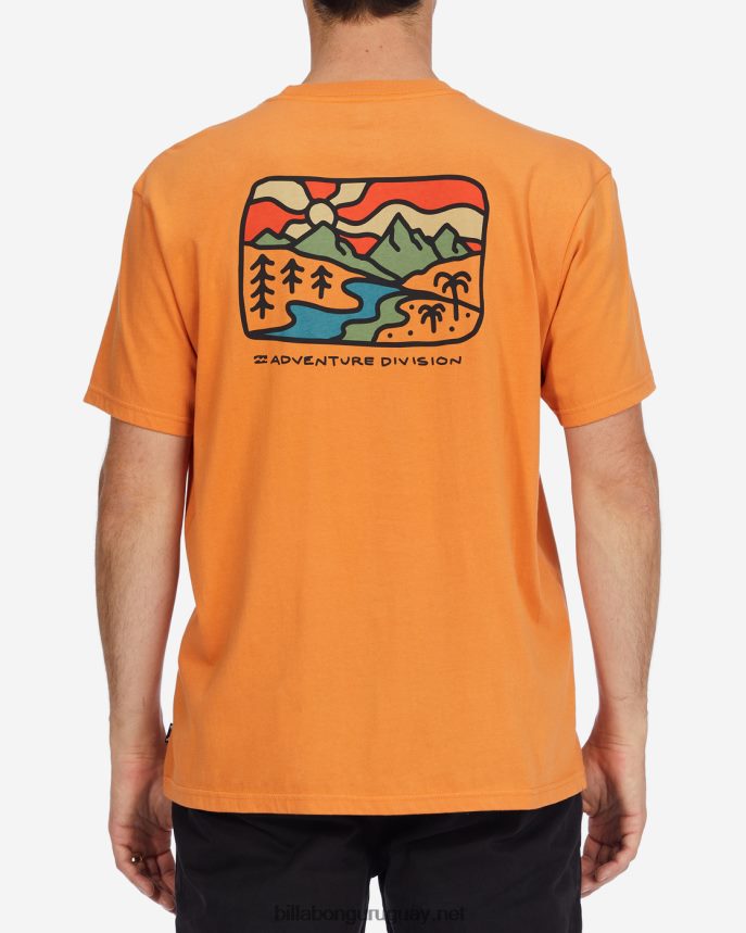 camiseta orgánica de manga corta con brillo a/div hombres albaricoque DR6844519 Billabong