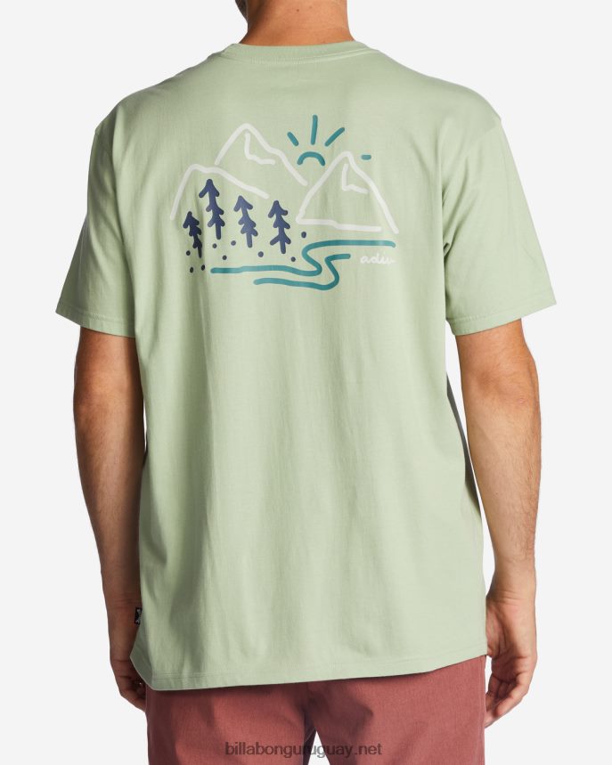 camiseta orgánica panorama hombres salvia ligera DR6844465 Billabong