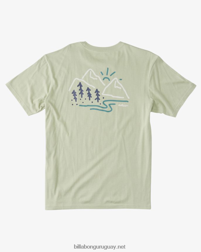 camiseta orgánica panorama hombres salvia ligera DR6844465 Billabong