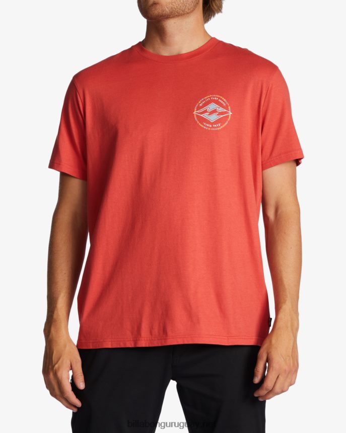 camiseta rotor diamante hombres coral oscuro DR68442819 Billabong