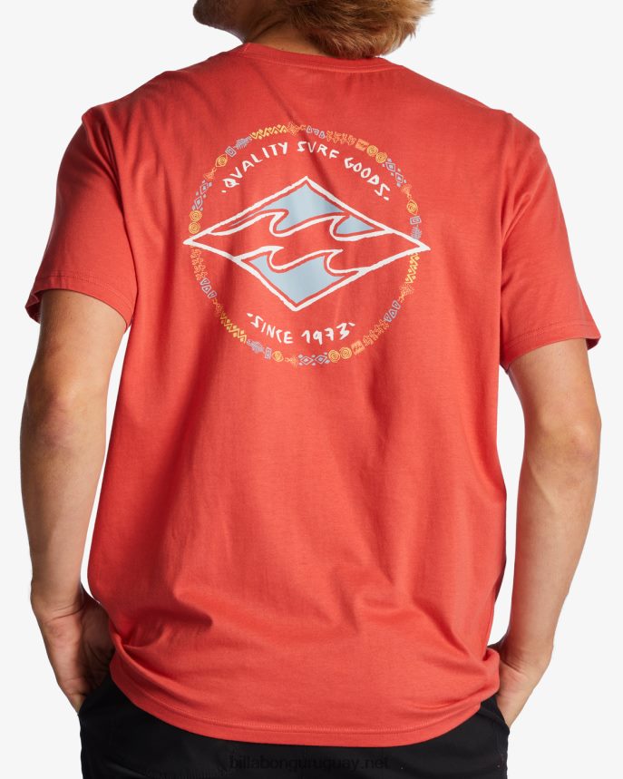 camiseta rotor diamante hombres coral oscuro DR68442819 Billabong