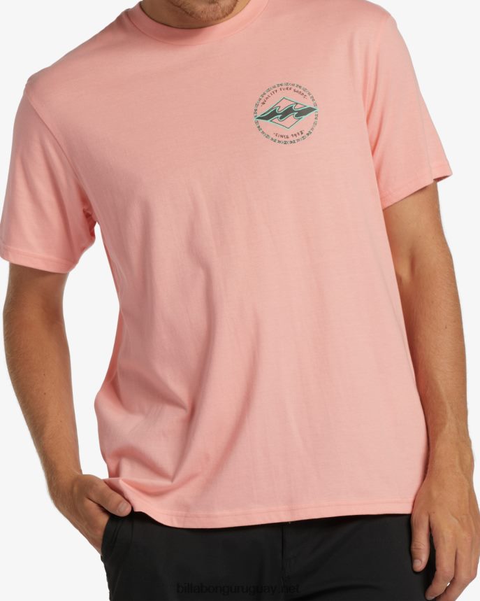 camiseta rotor diamante hombres luz de neón roja DR6844303 Billabong
