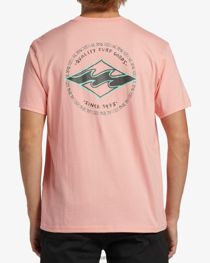 camiseta rotor diamante hombres luz de neón roja DR6844303 Billabong