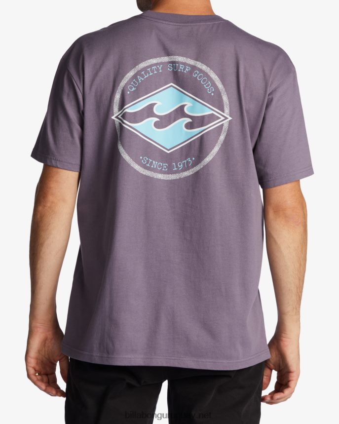 camiseta rotor diamante hombres neblina púrpura DR6844521 Billabong