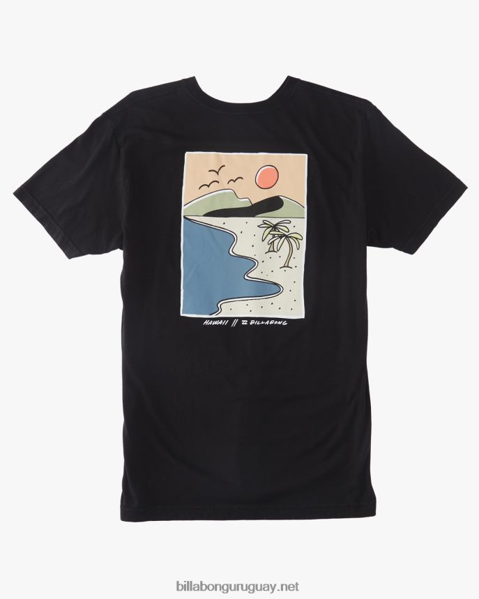 camiseta tropical hawaiana hombres negro DR6844438 Billabong