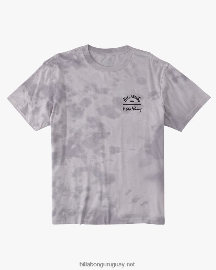 keith haring danza delfín camiseta hombres gris violeta DR6844222 Billabong