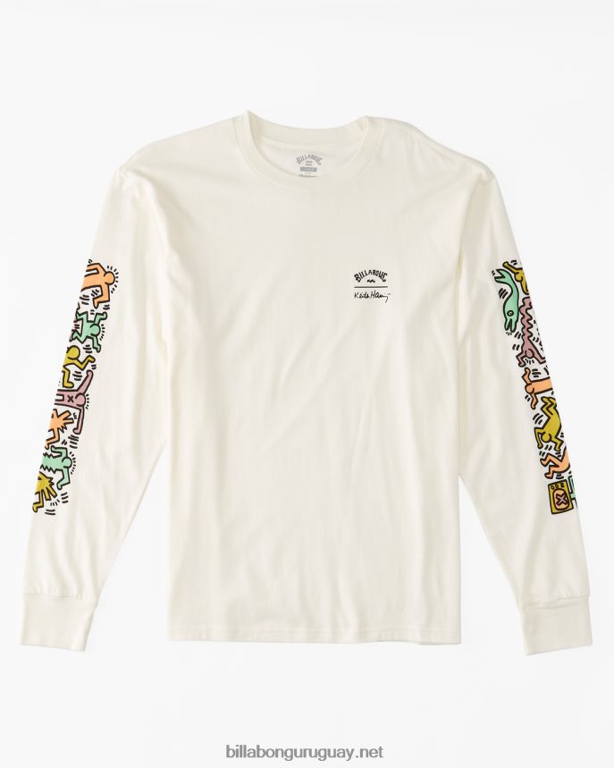 mermelada de keith haring camiseta de manga larga hombres blanquecino DR6844226 Billabong