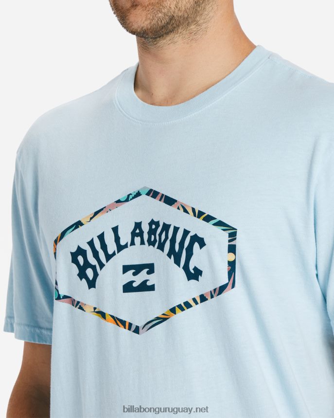 playera de manga corta con arco de salida hombres azul costero DR6844552 Billabong