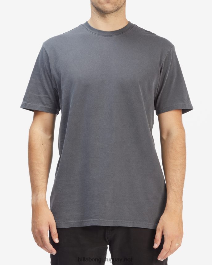 playera de manga corta con lavado Essential Wave hombres carbón DR6844297 Billabong
