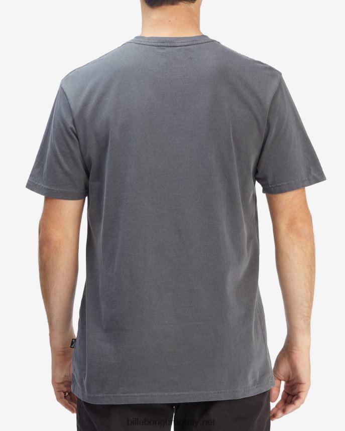 playera de manga corta con lavado Essential Wave hombres carbón DR6844297 Billabong