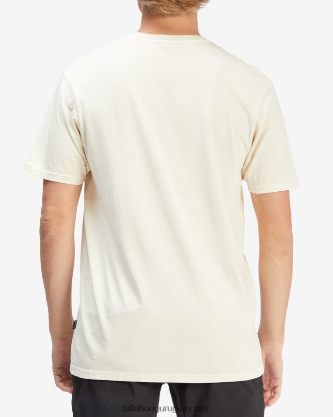 playera de manga corta con lavado Essential Wave hombres hueso DR6844364 Billabong