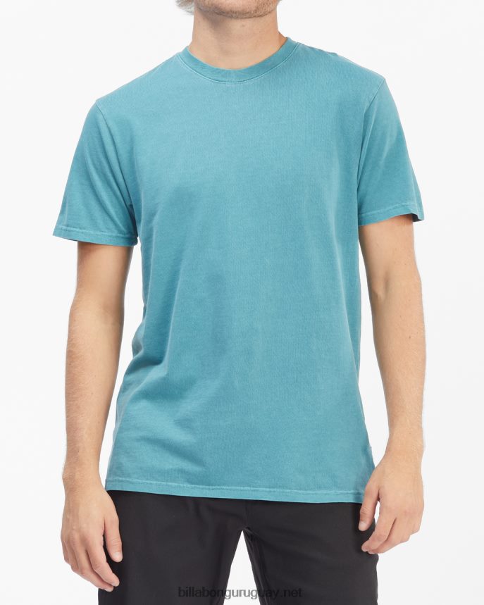 playera de manga corta con lavado Essential Wave hombres humo azul DR6844310 Billabong
