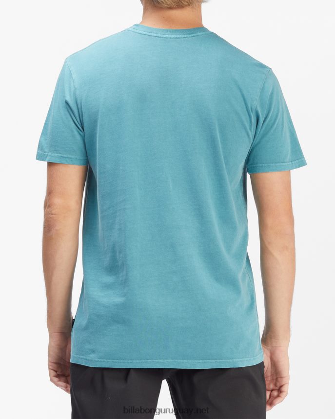 playera de manga corta con lavado Essential Wave hombres humo azul DR6844310 Billabong