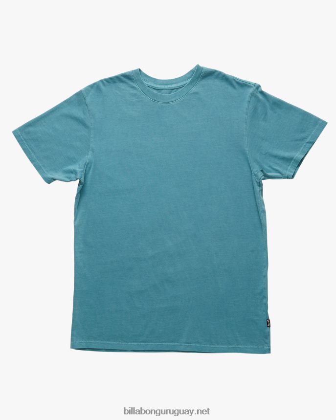 playera de manga corta con lavado Essential Wave hombres humo azul DR6844310 Billabong