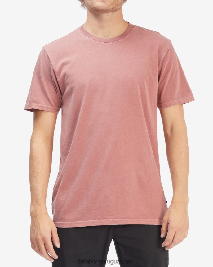 playera de manga corta con lavado Essential Wave hombres rosa descolorida DR6844441 Billabong