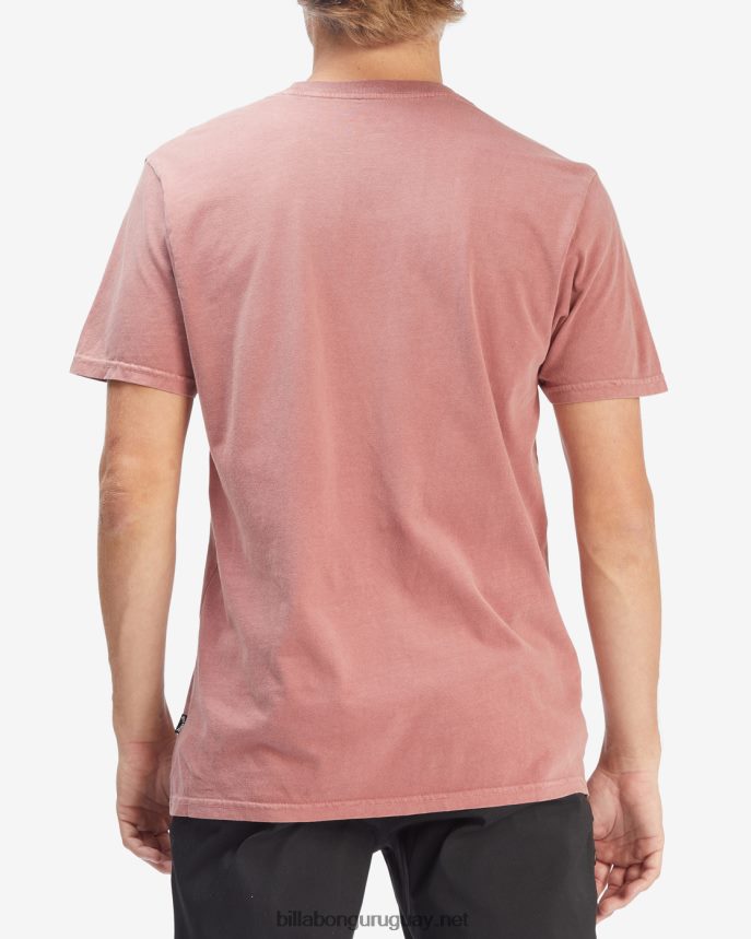 playera de manga corta con lavado Essential Wave hombres rosa descolorida DR6844441 Billabong