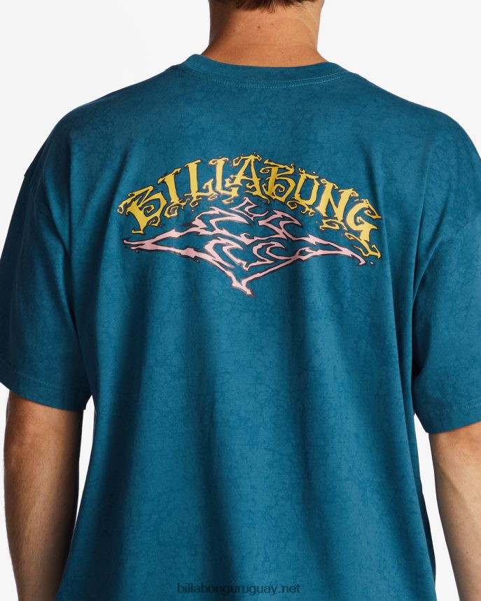 playera de manga corta con lavado de onda arch og hombres Laguna Azul DR6844623 Billabong