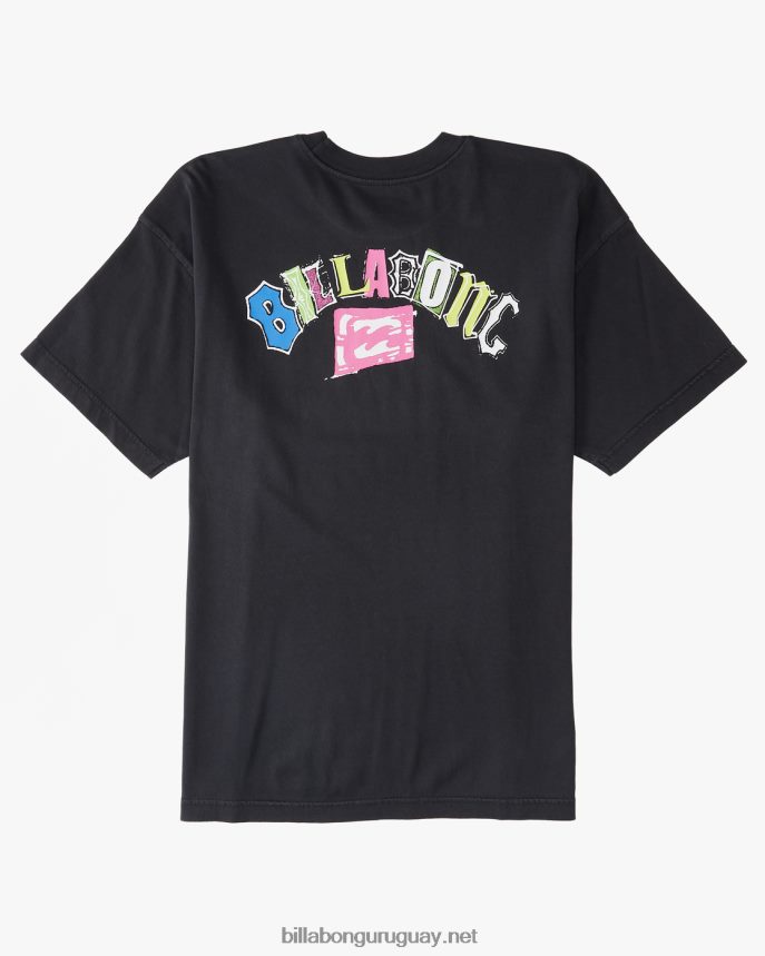 playera de manga corta con lavado de onda arch og hombres negro lavado DR6844350 Billabong