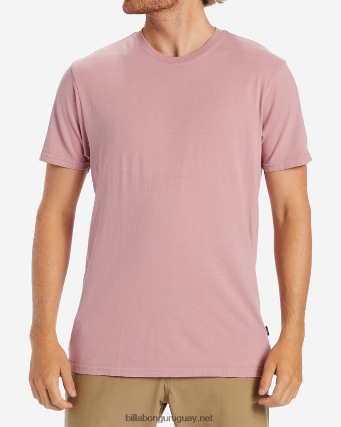 playera de manga corta con lavado ondulado hombres Rosa empolvado DR6844259 Billabong