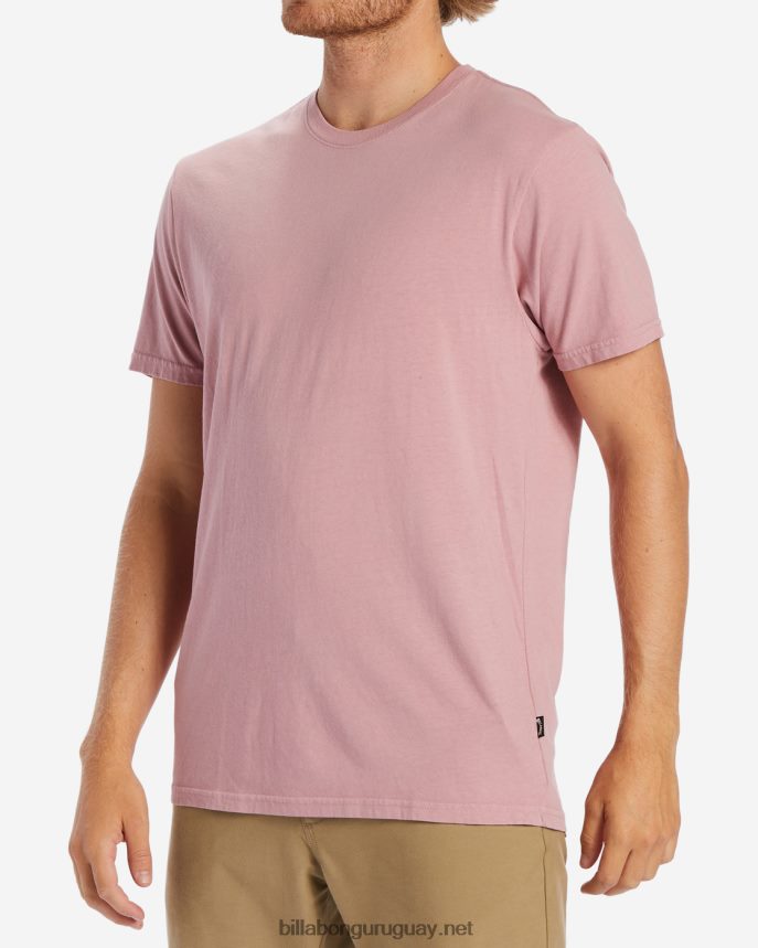playera de manga corta con lavado ondulado hombres Rosa empolvado DR6844259 Billabong