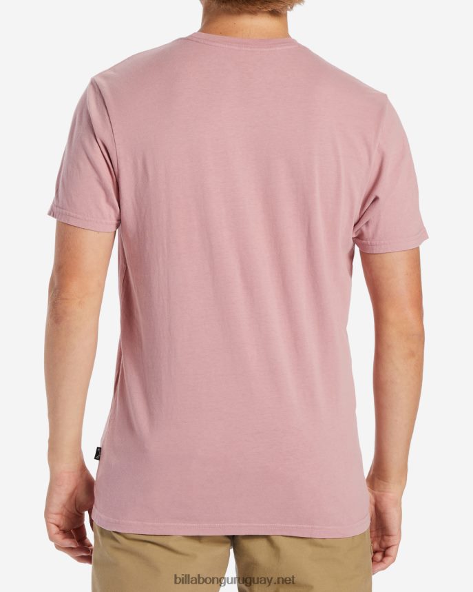 playera de manga corta con lavado ondulado hombres Rosa empolvado DR6844259 Billabong