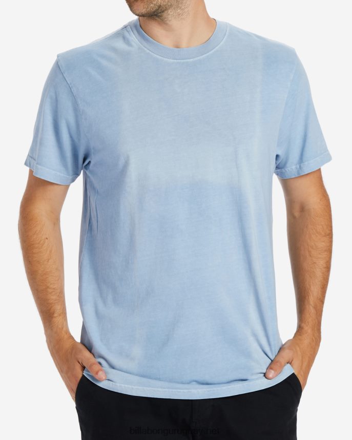 playera de manga corta con lavado ondulado hombres azul lavado DR6844262 Billabong