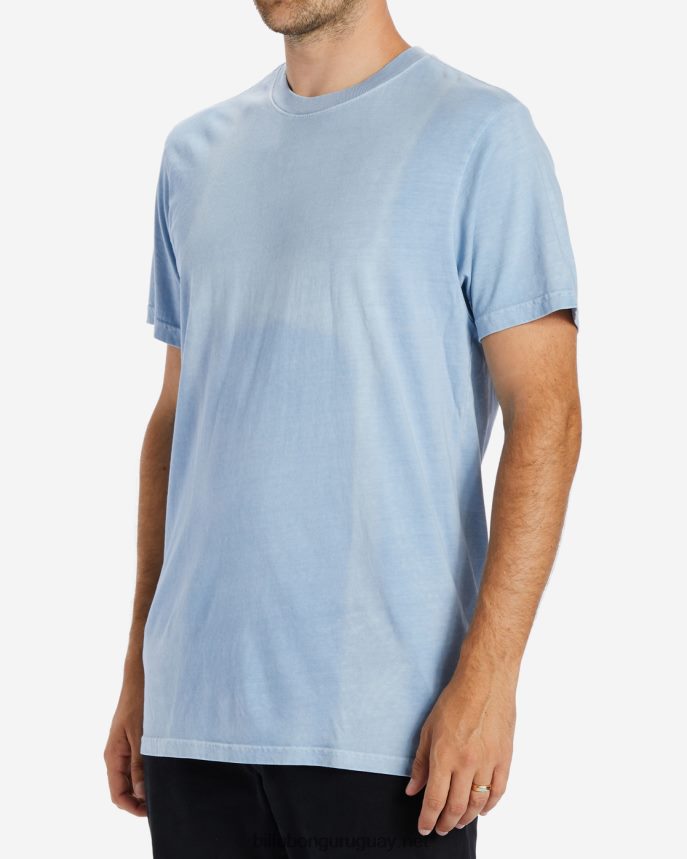 playera de manga corta con lavado ondulado hombres azul lavado DR6844262 Billabong