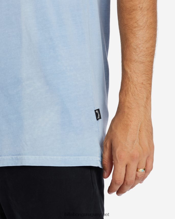 playera de manga corta con lavado ondulado hombres azul lavado DR6844262 Billabong