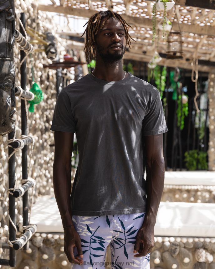 playera de manga corta con lavado ondulado hombres carbón DR6844291 Billabong