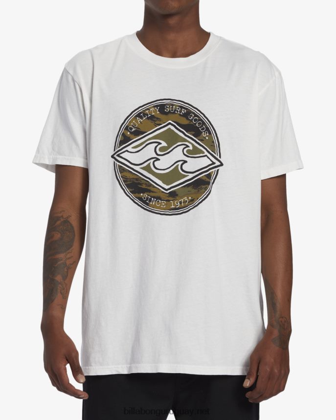 playera de manga corta de diamante del rotor hombres blanquecino DR6844649 Billabong