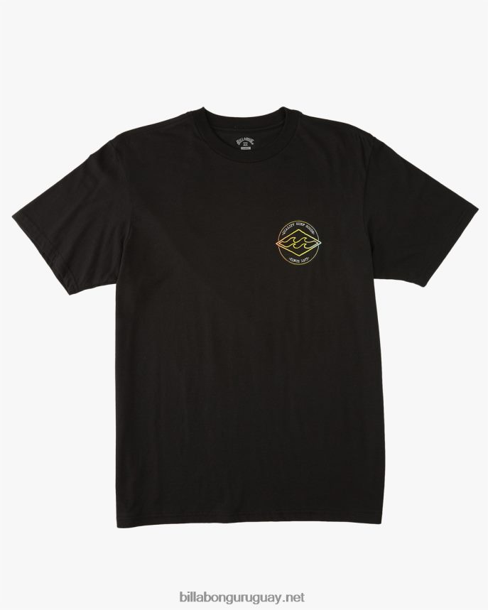 playera de manga corta de diamante del rotor hombres negro DR6844631 Billabong