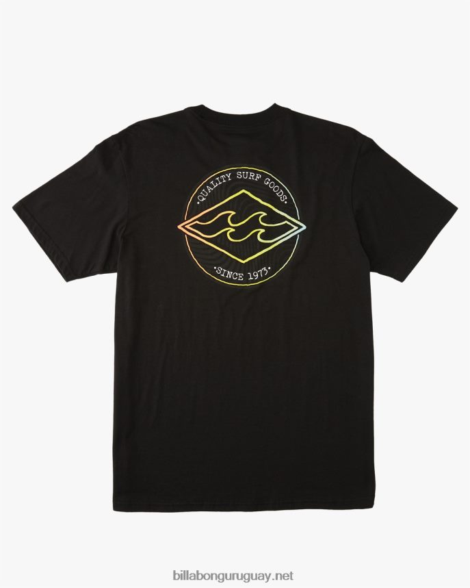 playera de manga corta de diamante del rotor hombres negro DR6844631 Billabong