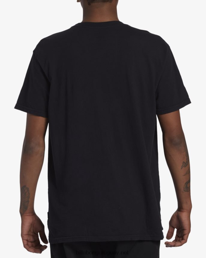 playera de manga corta de diamante del rotor hombres negro DR6844660 Billabong