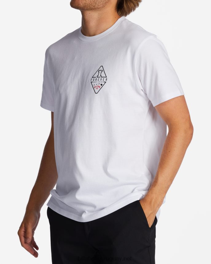 playera de manga corta icónica de Andy Irons hombres blanco DR6844645 Billabong