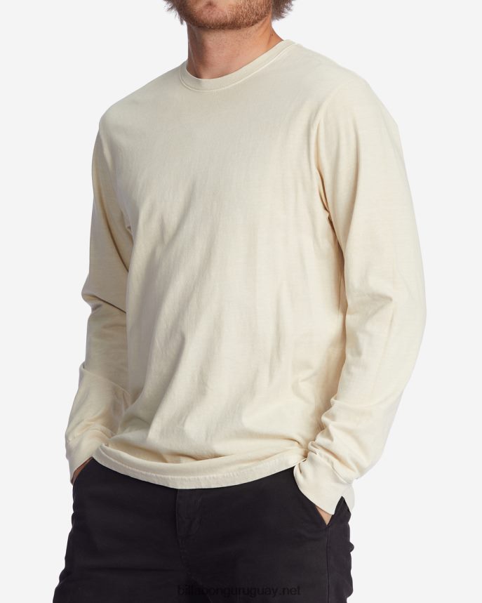 playera de manga larga con lavado Essential Wave hombres hueso DR6844444 Billabong