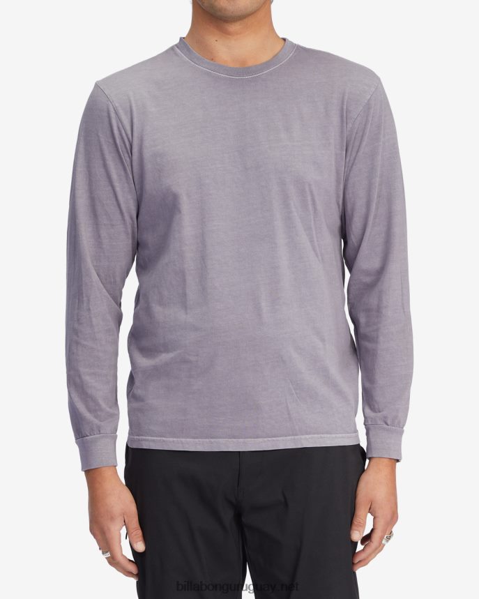 playera de manga larga con lavado Essential Wave hombres neblina púrpura DR6844443 Billabong
