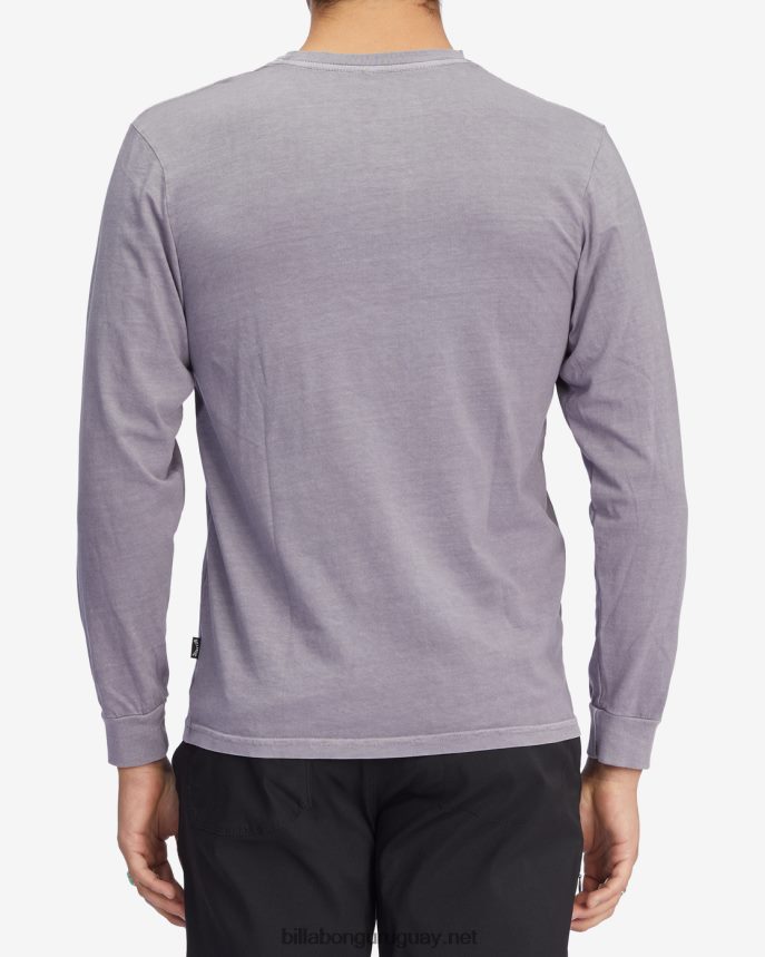 playera de manga larga con lavado Essential Wave hombres neblina púrpura DR6844443 Billabong